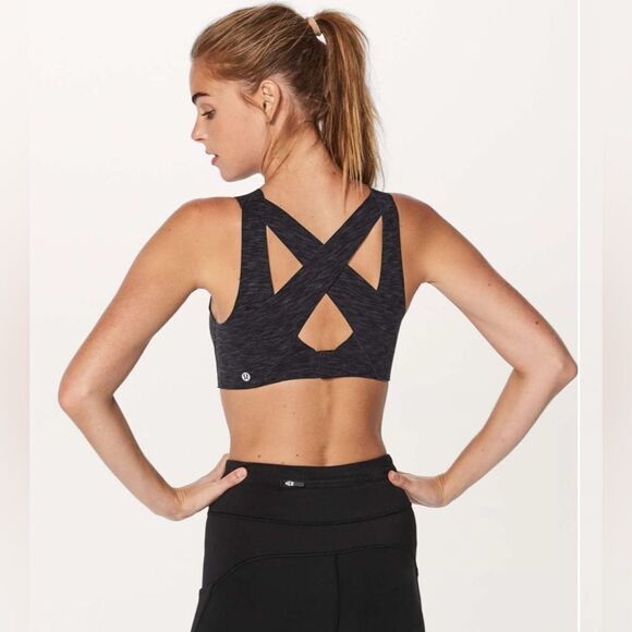 Lululemon Enlighten Bra Black Athletic Razor Back Size 8 - Picture 4 of 11